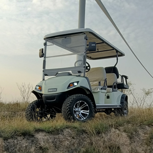 Voiture de golf soulevée par 6 passagers, tout nouveau chariot de golf électrique à 4 roues à vendre